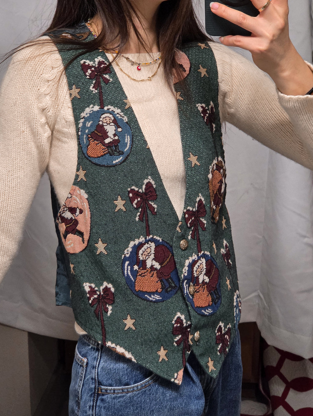 Vintage 90s Christmas Vest (Size L)